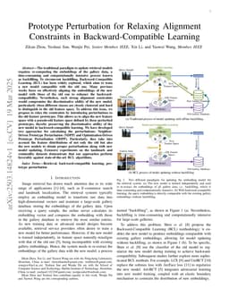 Prototype Perturbation for Relaxing Alignment Constraints in Backward-Compatible Learning