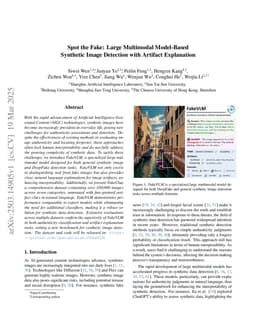 Spot the Fake: Large Multimodal Model-Based Synthetic Image Detection with Artifact Explanation