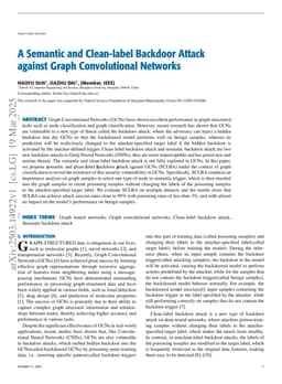 A Semantic and Clean-label Backdoor Attack against Graph Convolutional Networks