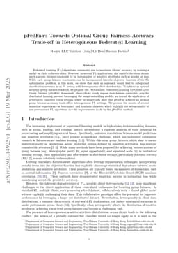 pFedFair: Towards Optimal Group Fairness-Accuracy Trade-off in Heterogeneous Federated Learning