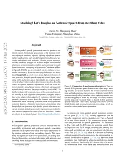 Shushing! Let's Imagine an Authentic Speech from the Silent Video