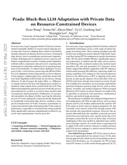 Prada: Black-Box LLM Adaptation with Private Data on Resource-Constrained Devices