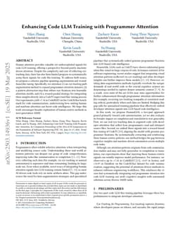 Enhancing Code LLM Training with Programmer Attention