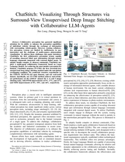 ChatStitch: Visualizing Through Structures via Surround-View Unsupervised Deep Image Stitching with Collaborative LLM-Agents