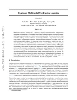 Continual Multimodal Contrastive Learning