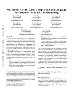 ML-Triton, A Multi-Level Compilation and Language Extension to Triton GPU Programming