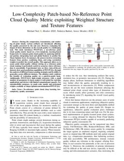 Low-Complexity Patch-based No-Reference Point Cloud Quality Metric exploiting Weighted Structure and Texture Features