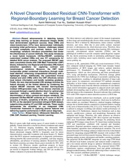 A Novel Channel Boosted Residual CNN-Transformer with Regional-Boundary Learning for Breast Cancer Detection