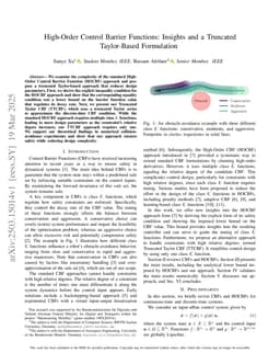 High-Order Control Barrier Functions: Insights and a Truncated Taylor-Based Formulation