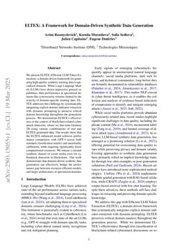 ELTEX: A Framework for Domain-Driven Synthetic Data Generation