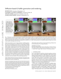 Diffusion-based G-buffer generation and rendering