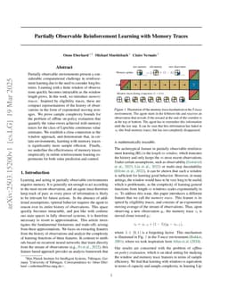 Partially Observable Reinforcement Learning with Memory Traces