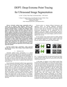 DEPT: Deep Extreme Point Tracing for Ultrasound Image Segmentation