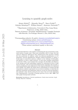 Learning to quantify graph nodes