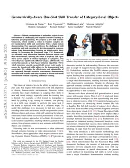 Geometrically-Aware One-Shot Skill Transfer of Category-Level Objects