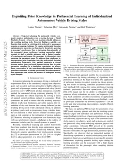 Exploiting Prior Knowledge in Preferential Learning of Individualized Autonomous Vehicle Driving Styles