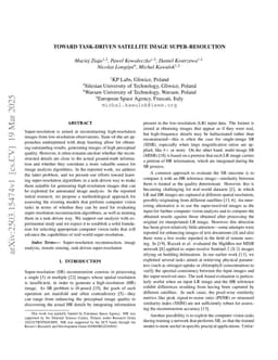 Toward task-driven satellite image super-resolution