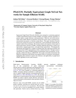 PEnGUiN: Partially Equivariant Graph NeUral Networks for Sample Efficient MARL