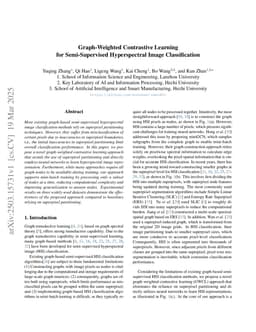 Graph-Weighted Contrastive Learning for Semi-Supervised Hyperspectral Image Classification