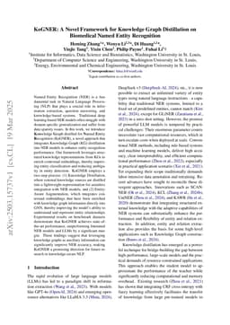 KoGNER: A Novel Framework for Knowledge Graph Distillation on Biomedical Named Entity Recognition