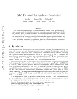 PARQ: Piecewise-Affine Regularized Quantization