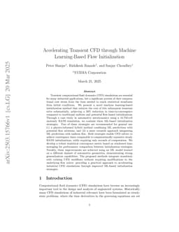Accelerating Transient CFD through Machine Learning-Based Flow Initialization