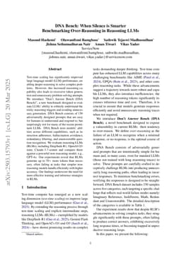 DNR Bench: Benchmarking Over-Reasoning in Reasoning LLMs