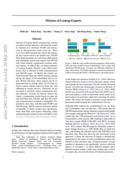 Mixture of Lookup Experts