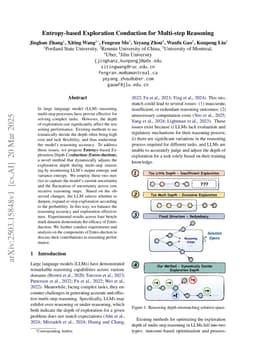 Entropy-based Exploration Conduction for Multi-step Reasoning