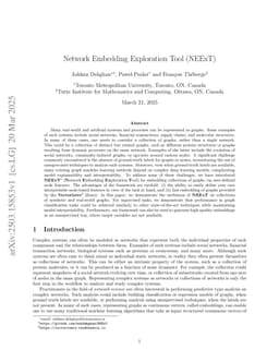 Network Embedding Exploration Tool (NEExT)