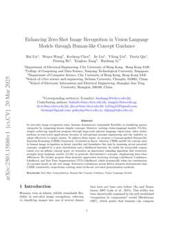 Enhancing Zero-Shot Image Recognition in Vision-Language Models through Human-like Concept Guidance