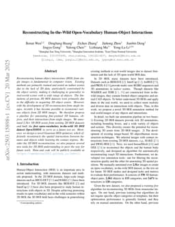Reconstructing In-the-Wild Open-Vocabulary Human-Object Interactions