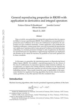 General reproducing properties in RKHS with application to derivative and integral operators