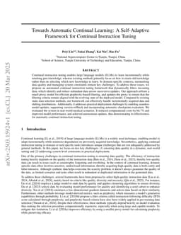 Towards Automatic Continual Learning: A Self-Adaptive Framework for Continual Instruction Tuning