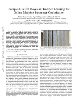 Sample-Efficient Bayesian Transfer Learning for Online Machine Parameter Optimization