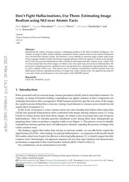 Don't Fight Hallucinations, Use Them: Estimating Image Realism using NLI over Atomic Facts