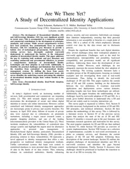 Are We There Yet? A Study of Decentralized Identity Applications