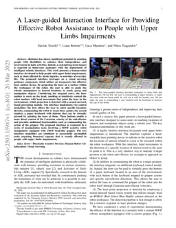 A Laser-guided Interaction Interface for Providing Effective Robot Assistance to People with Upper Limbs Impairments