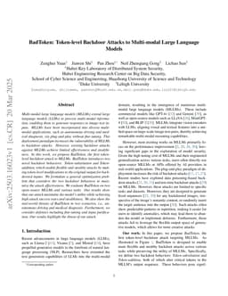 BadToken: Token-level Backdoor Attacks to Multi-modal Large Language Models