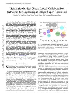 Semantic-Guided Global-Local Collaborative Networks for Lightweight Image Super-Resolution