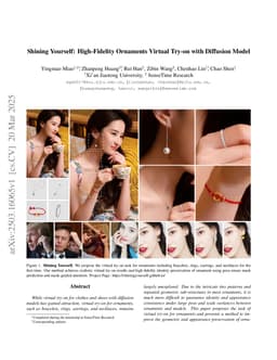 Shining Yourself: High-Fidelity Ornaments Virtual Try-on with Diffusion Model