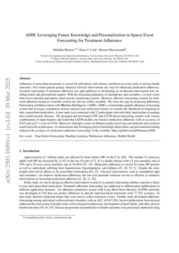 AIMI: Leveraging Future Knowledge and Personalization in Sparse Event Forecasting for Treatment Adherence