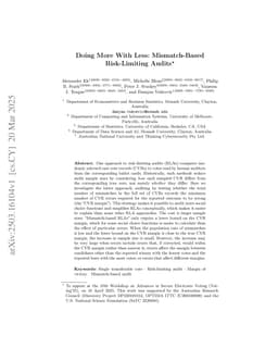 Doing More With Less: Mismatch-Based Risk-Limiting Audits