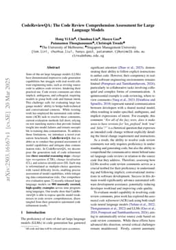 CodeReviewQA: The Code Review Comprehension Assessment for Large Language Models
