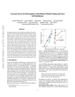 Accurate Scene Text Recognition with Efficient Model Scaling and Cloze Self-Distillation