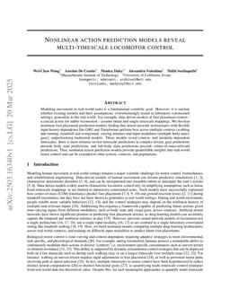 Nonlinear action prediction models reveal multi-timescale locomotor control