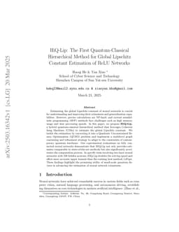 HiQ-Lip: The First Quantum-Classical Hierarchical Method for Global Lipschitz Constant Estimation of ReLU Networks