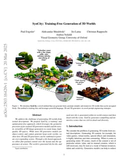 SynCity: Training-Free Generation of 3D Worlds