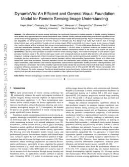 DynamicVis: An Efficient and General Visual Foundation Model for Remote Sensing Image Understanding