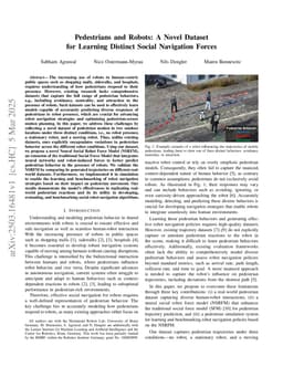 Pedestrians and Robots: A Novel Dataset for Learning Distinct Social Navigation Forces
